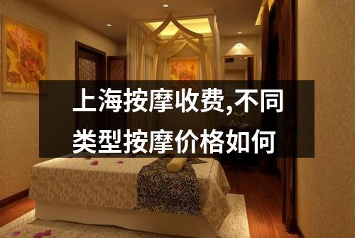上海按摩收费,不同类型按摩价格如何