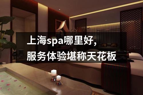 上海spa哪里好,服务体验堪称天花板